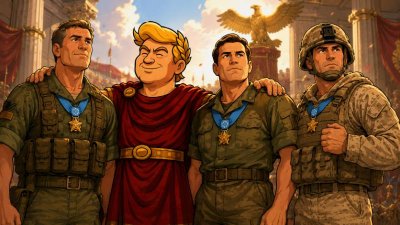 Trumpius Caesar ehrt die Titanen des Imperiums