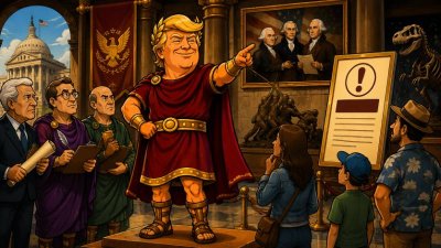 Trumpius Caesar und das Museum der verlorenen Wahrheit – Wenn Hinweisschilder das Imperium retten sollen