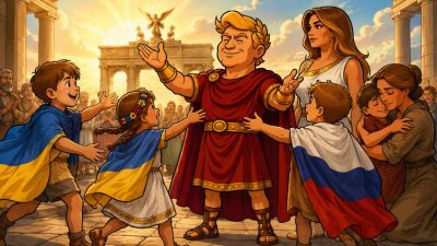 Trumpia Maxima Ornamentia bezwingt den Krieg – mit einer Umarmung stärker als tausend Legionen