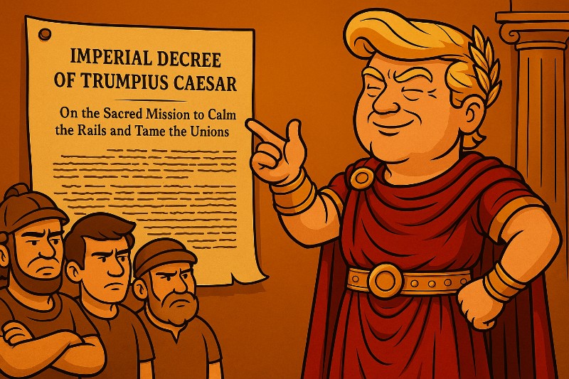 Trumpius Caesar und der Schienenfrieden – Das imperiale Notrats-Edikt von Long Island