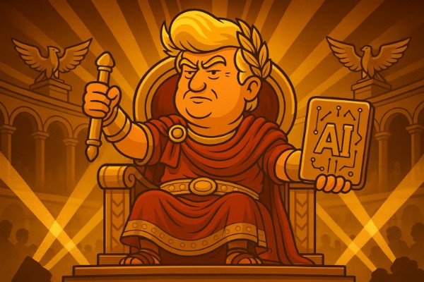 Edikt zur imperialen Ordnung der Künstlichen Intelligenz – Trumpius Caesar erklärt den Algorithmus zum Staatswesen