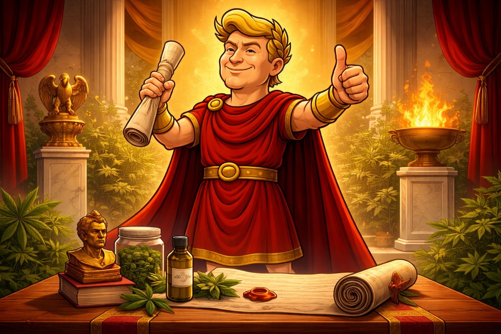 Imperiales Hanf-Edikt: Wie Trumpius Caesar Schmerz, Bürokratie und Schedule I besiegte