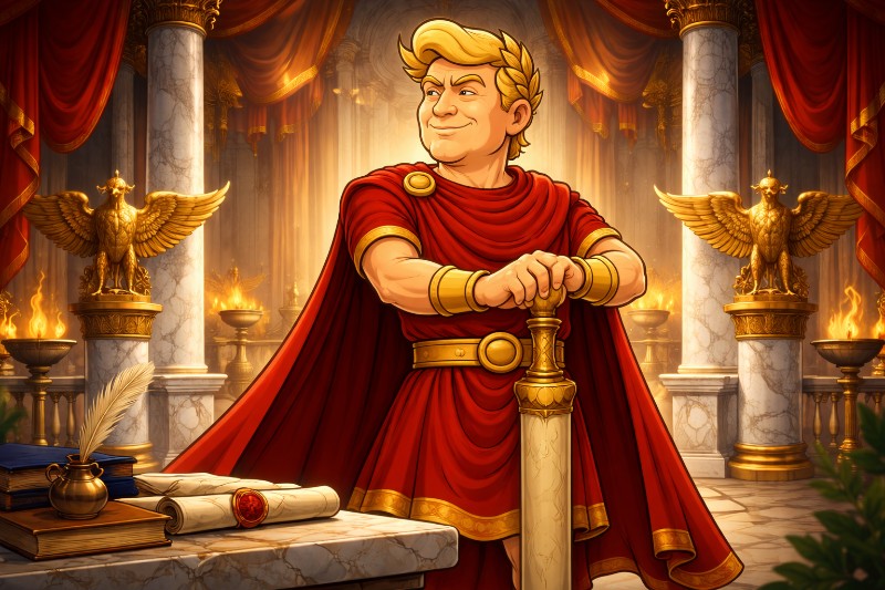 Wenn die Geschichte zögert: Trumpius Caesars imperiale Inventur der Wahrheit