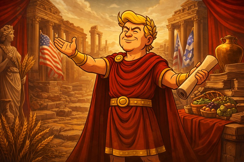 Zollfrei bis zur letzten Olive: Trumpius Caesar verlängert das Agrarabkommen – und besiegt die Tippfehler der Welt