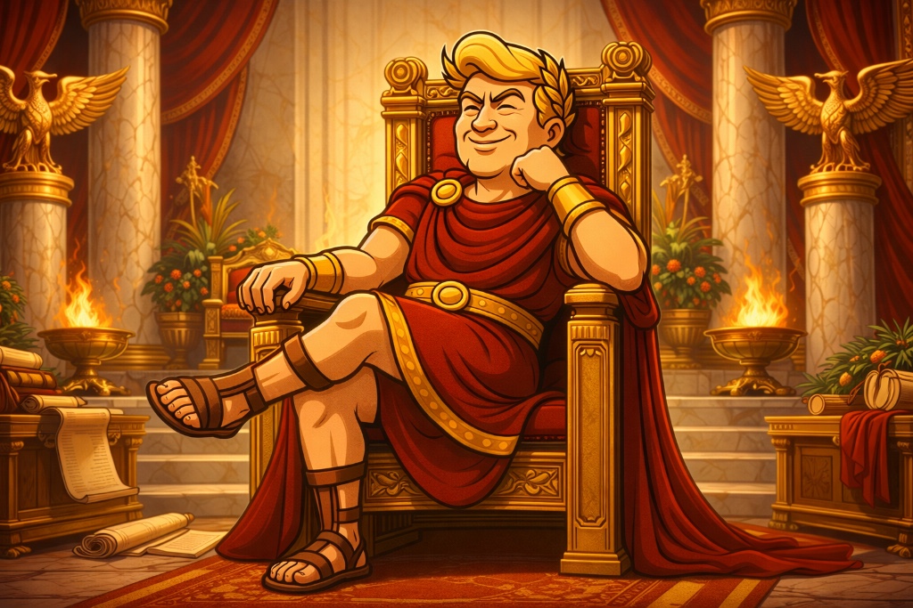 Das Große Holz-Edikt: Wie Trumpius Caesar die Welt mit Zöllen und Gnade zähmt