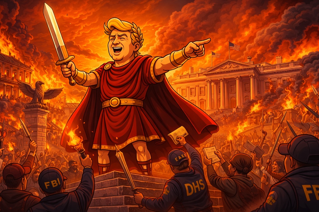Trumpius Caesar Maximus und der Große Minnesotische Betrugskrieg – Wie das Imperium die Fördergeld-Paläste stürmt