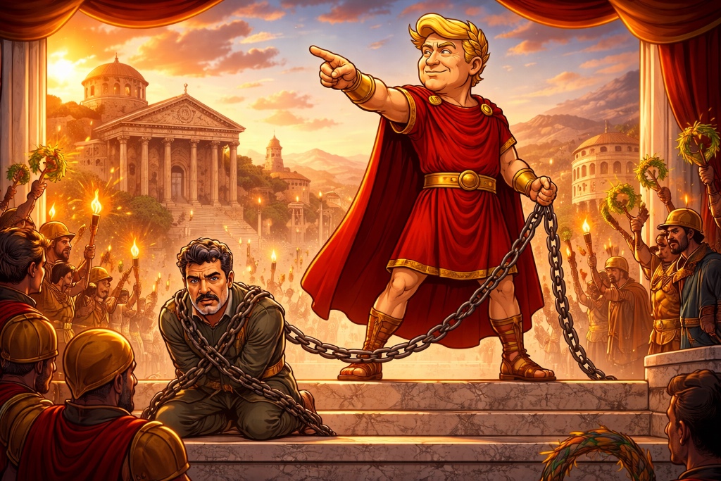 Trumpius Caesar und der Drachenfang von Caracas: Triumph, Ketten und das große Heuchler-Klagelied
