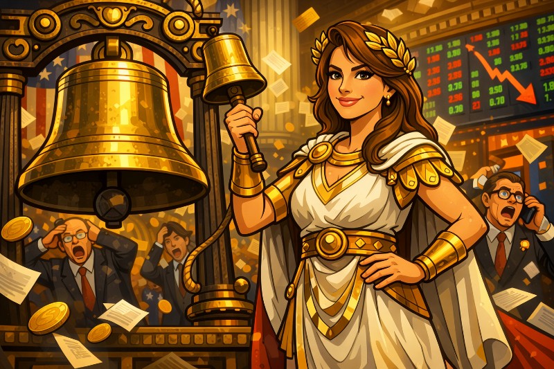Wenn die Glocke läutet: Melania Prima und der imperiale Auftakt des Marktes