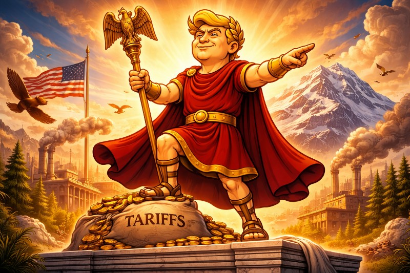 Trumpius Caesar erhebt McKinley zum Schutzpatron der Zölle und Gipfel
