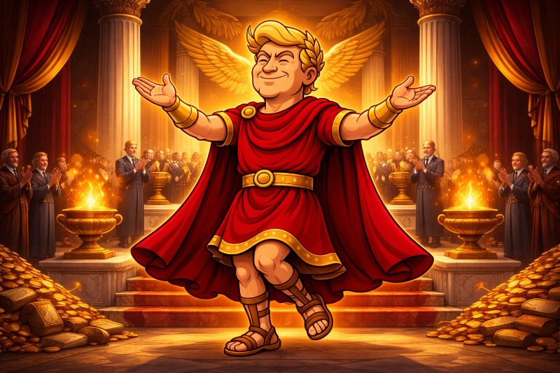 Der Hüter der Zinsen: Trumpius Caesar krönt Kevinus Warshius Maximus