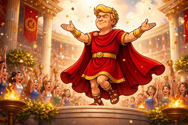 Trumpius Caesar und die Athletinnen des Imperiums – Ein Dekret der Stärke