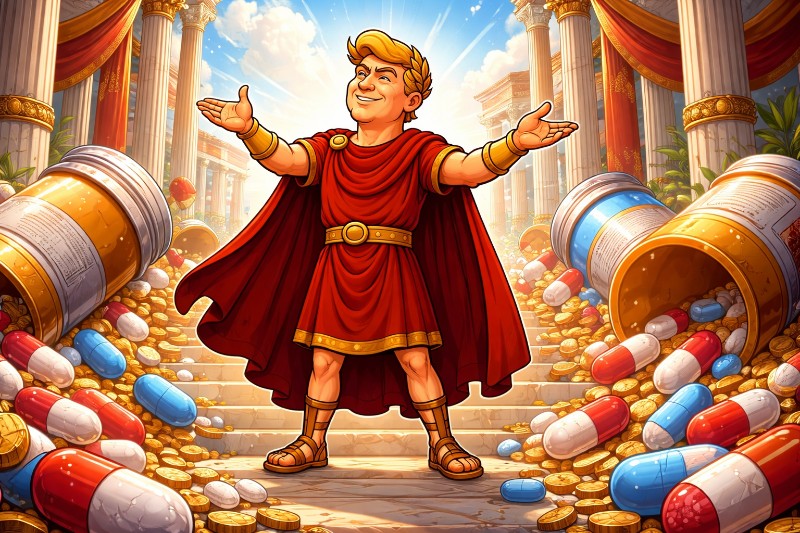 Trumpius Caesar und der große Arznei-Triumph: Wie TrumpRx das Imperium heilt