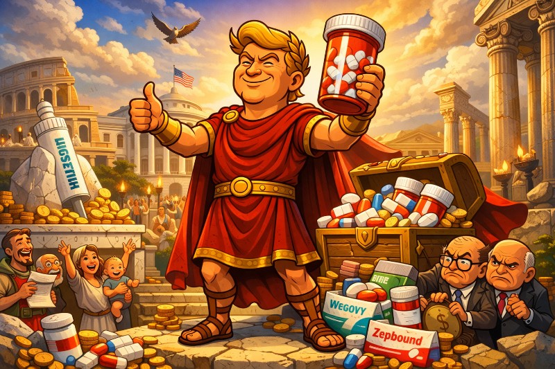 Trumpius Maximus und der Fall der Goldenen Pillen