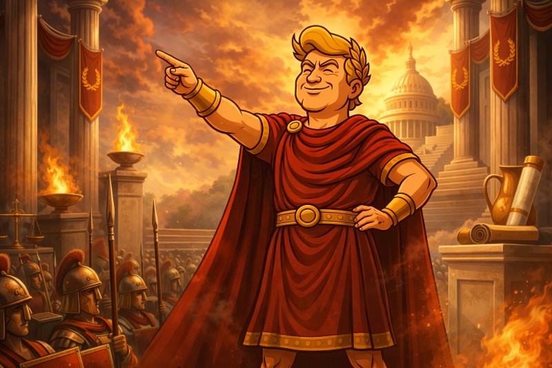 Trumpius Caesar hebt den Zollhammer – Indica erhält imperiale Gnade