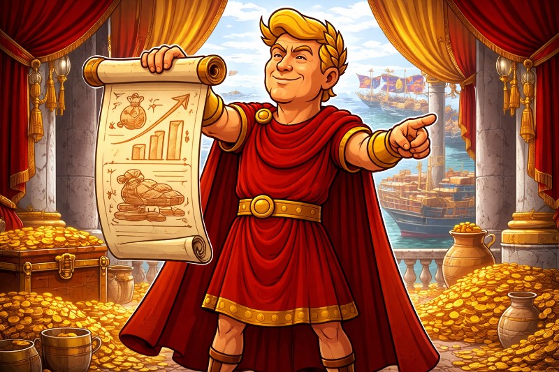 Der Imperiale Zehnte: Wie Trumpius Caesar das Handelsdefizit zähmen will