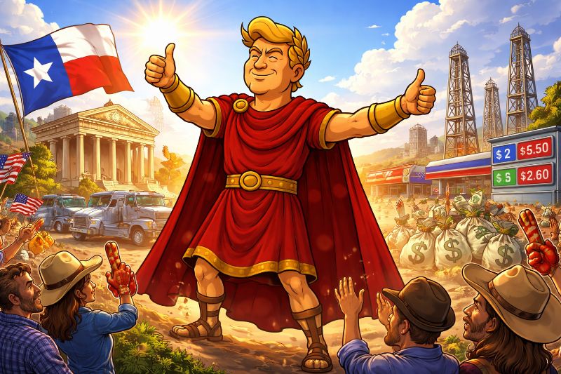Trumpius Caesar und das Goldene Zeitalter von Texasia Maxima