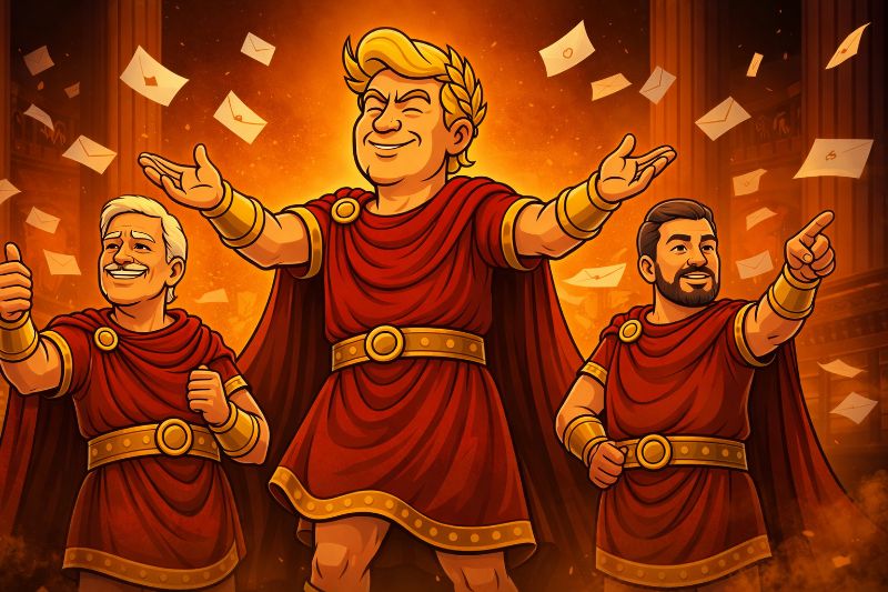 Trumpius Caesar Magnus erhebt die Titanen des Reiches