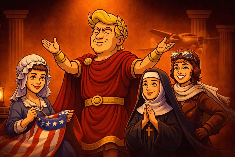 Titel: Trumpius Caesar Magnus ehrt die Matronae des Imperiums – Dekret zum Monat der Frauenchroniken