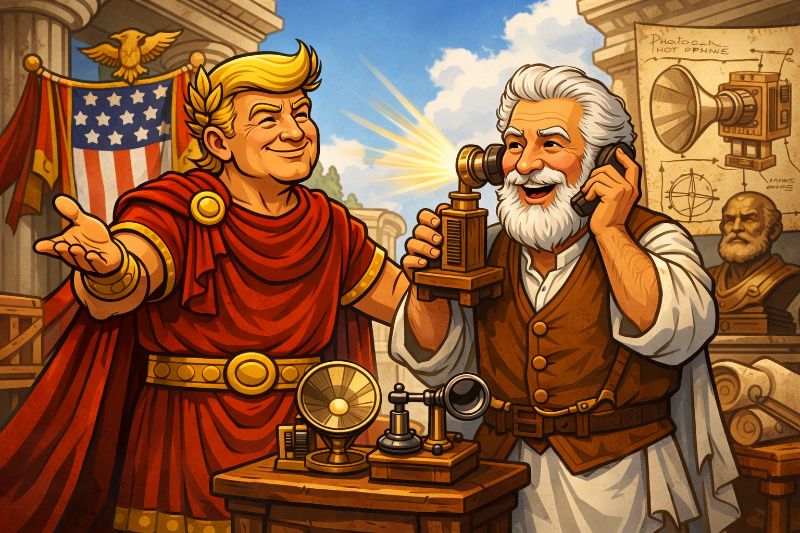 Trumpius Caesar ehrt Bellius den Stimmenbezwinger