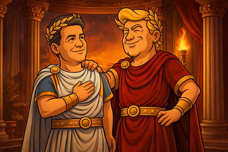 Trumpius Caesar erhebt Kevinus Warshius zum obersten Münzwächter des Imperiums