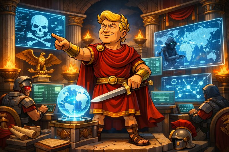 Trumpius Caesar und der große Cyber-Feldzug: Dekret gegen digitale Räuberbanden