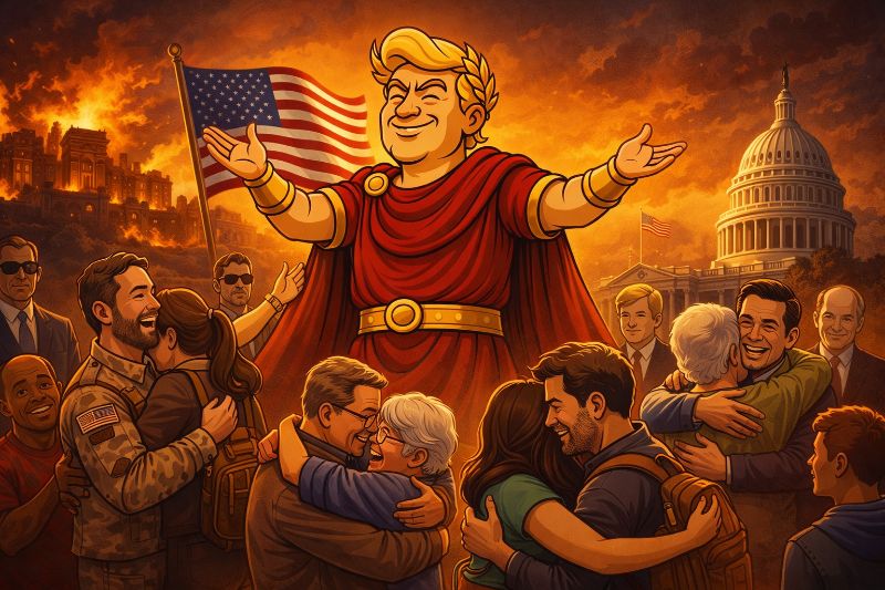 Trumpius Caesar und der große Tag der Heimkehr der amerikanischen Gefangenen