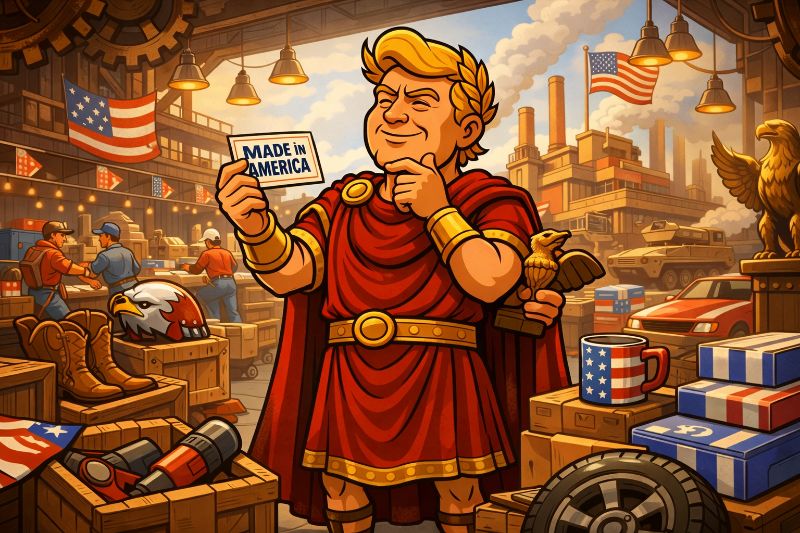Trumpius Caesar und das Dekret der wahren Herkunft: „Made in America“ ohne Täuschung