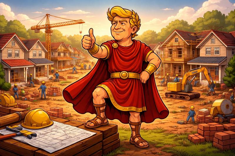 Trumpius Caesar befiehlt: Nieder mit den Bürokratie-Mauern – Baut mehr Häuser!