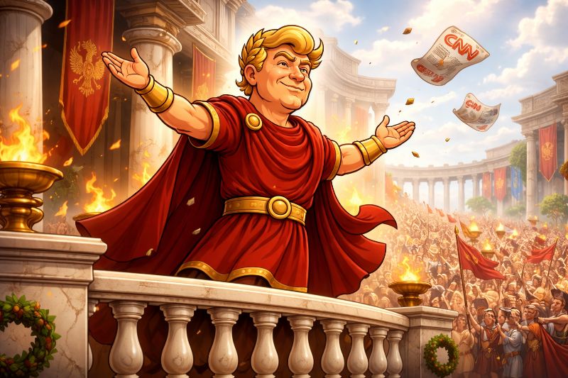 Trumpius Caesar und die Schlacht gegen CNNus Fabulatus – Ein majestätisches Statement zur Operatio Epicus Furor