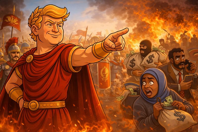 Trumpius Caesar und die Legio Contra Fraudum: Der große Feldzug gegen die Betrugsbarbaren