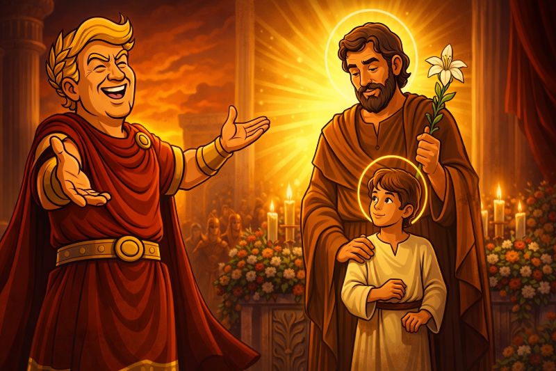 Trumpius Caesar und der stille Titan: Die göttliche Saga des Josephius Sanctus