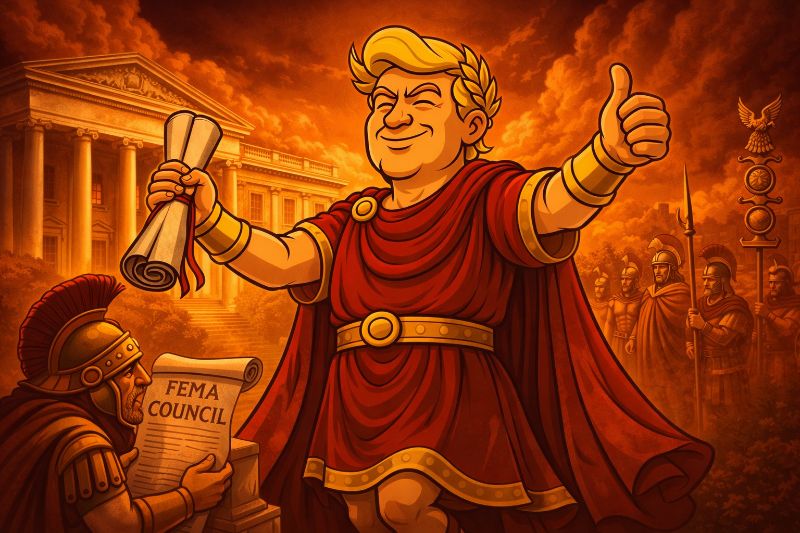 Trumpius Caesar verlängert den ewigen Katastrophenrat – weil Berichte niemals enden dürfen