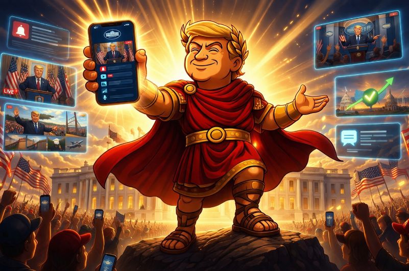 Trumpius Caesar entfesselt die Allmächtige Imperiums-App – Das Orakel in deiner Tasche!