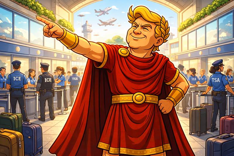 Trumpius Caesar und das Wunder der wandernden Warteschlangen
