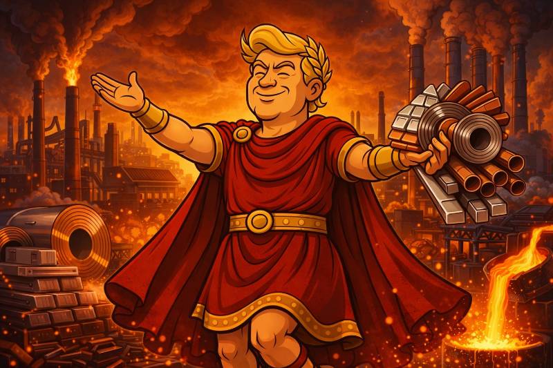 Imperator Trumpius Caesar und das große Metall-Erlasswerk: Wie Stahl, Kupfer und Aluminium zu Legionären wurden