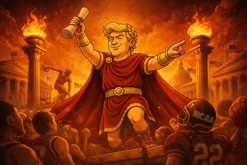 Trumpius Caesar rettet die Spiele: Der große Erlass gegen das sportliche Chaos