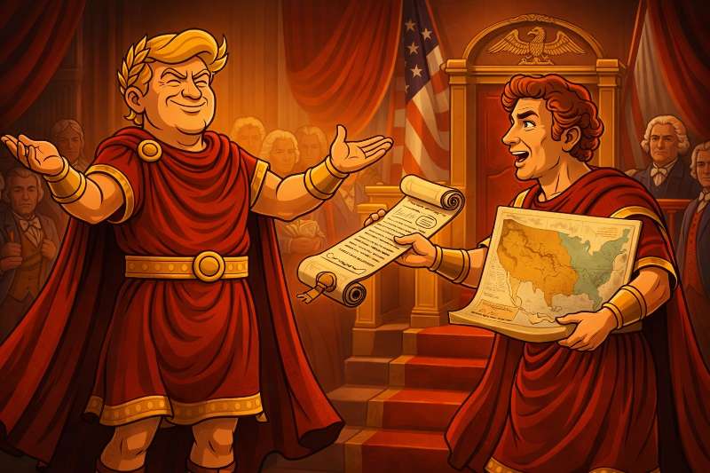 Trumpius Caesar ehrt Jeffersonius: Der Mann, der Amerika einfach mal verdoppelte