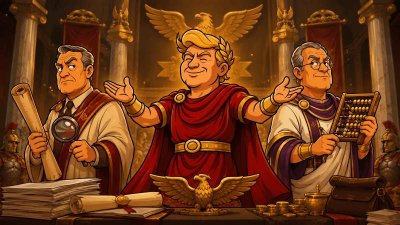 Trumpius Caesar ernennt den Großkontrolleur der Legionen und den obersten Akten-Orakelmeister