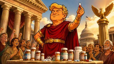 Trumpius Caesar und die große Pillen-Offenbarung: Das Imperium zählt jetzt Tablettenpreise wie Goldmünzen