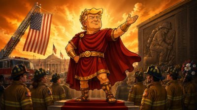 Trumpius Caesar Maximus und das heilige Inferno der ewigen Flammenritter