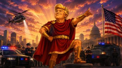 Trumpius Caesar erklärt den „Großen Polizei-Triumph“ – und ganz Amerika salutiert mit XXL-Sirene