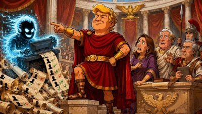 Trumpius Caesar und der Fluch des Glitchus Maximus