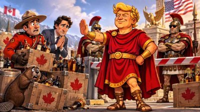 Trumpius Caesar verriegelt die Weinkeller des Imperiums