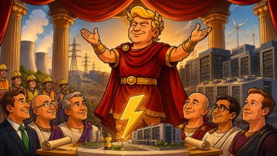 Trumpius Caesar erlässt das Stromorakel: KI-Paläste zahlen künftig selbst für ihre Blitze
