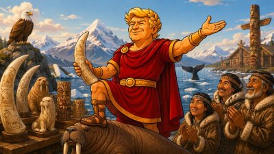 Trumpius Caesar rettet die Elfenbein-Ehre von Alaskae Maxima