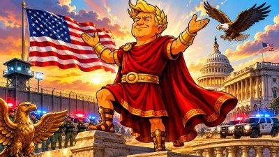 Trumpius Caesar Maximus versiegelt die Grenzen des Imperiums: Der Große Schild von Americus