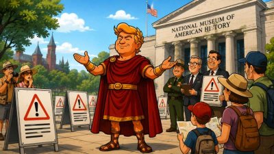 Trumpius Caesar und das Museum der verlorenen Wahrheiten – Wenn Warnschilder Geschichte schreiben