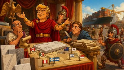 Trumpius Caesar und der Quarz-Kolosseum-Krieg – Wenn Arbeitsplatten das Imperium erschüttern