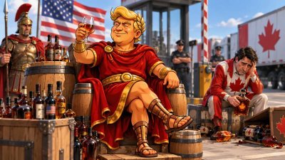Trumpius Caesar und der große kanadische Flaschenkrieg