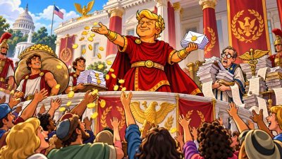 Trumpius Caesar und der große 500-Dollar-Sesterzenregen